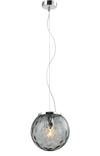 Светильник подвесной MAYO SP1 D200 CHROME/GREEN Crystal Lux прозрачный на 1 лампу, основание хром в стиле современный выдувное фото 2