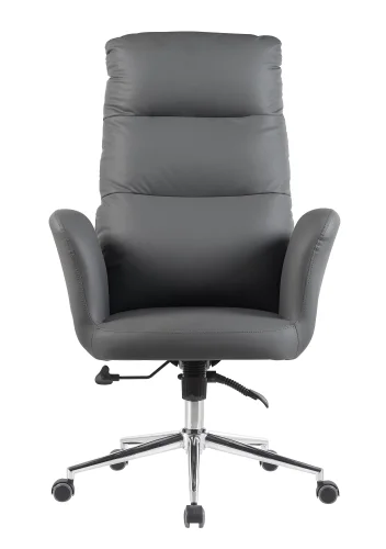 Кресло руководителя TopChairs Solid NC, серый УТ000041632 Stool Group, серый/экокожа, ножки/металл/хром, размеры - 1200*1290****мм фото 4