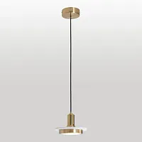 Светильник подвесной LED LSP-7518 Lussole белый бронзовый на 1 лампу, основание бронзовое в стиле современный 