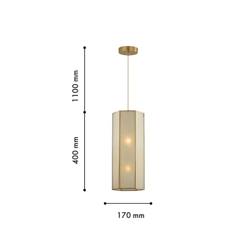 Светильник подвесной Politop 4120-2P Favourite белый 2 лампы, основание золотое в стиле современный  фото 3