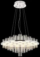 Люстра подвесная LED Paula WE157.31.103 Wertmark прозрачная на 31 лампа, основание хром в стиле современный 