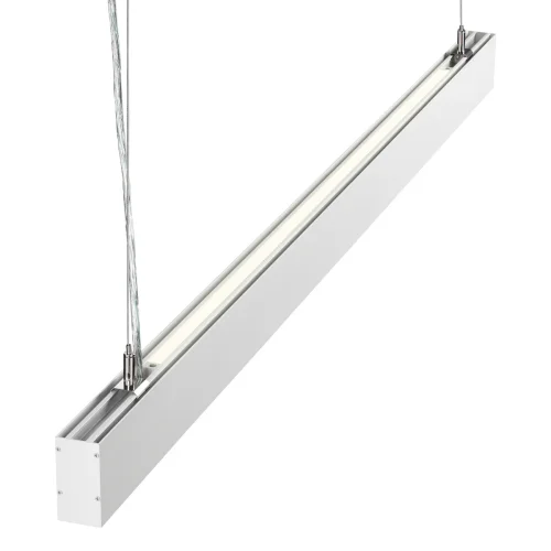 Светильник подвесной LED Iter 358877 Novotech белый 1 лампа, основание белое в стиле современный минимализм линейный фото 4