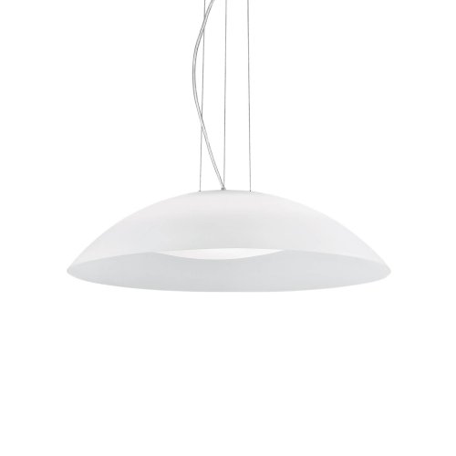 Светильник подвесной LENA SP3 D64 BIANCO Ideal Lux белый 3 лампы, основание хром в стиле современный  фото 3