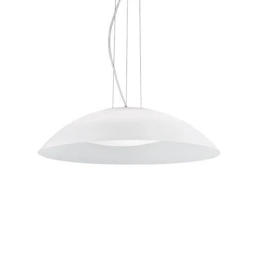 Светильник подвесной LENA SP3 D64 BIANCO Ideal Lux белый на 3 лампы, основание хром в стиле современный фото 3
