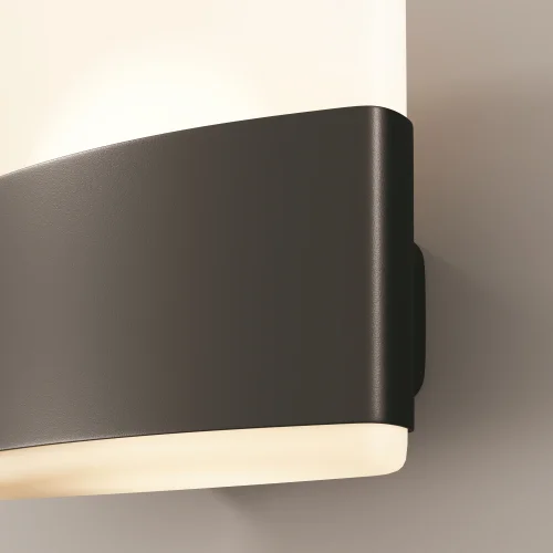 Настенный светильник уличный LED Rom O442WL-L12GF3K1 Maytoni уличный IP54 графит на 1 лампу, плафон белый в стиле современный LED фото 10