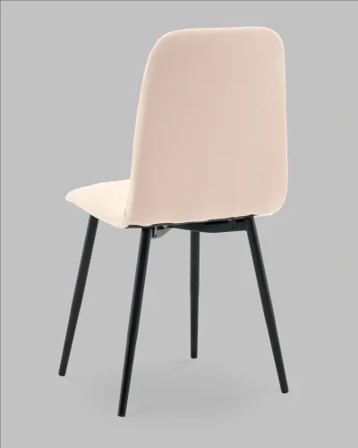 Стул Easy new велюр бежевый УТ000041665 Stool Group, бежевый/велюр, ножки/металл/чёрный, размеры - ***** фото 5