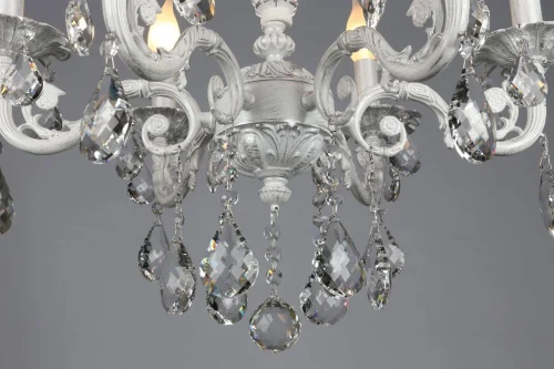 Люстра подвесная Carbonia OML-76903-06 Omnilux без плафона на 6 ламп, основание белое в стиле классический  фото 5