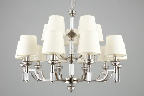 Люстра подвесная Dimaro OML-87803-15 Omnilux бежевая на 15 ламп, основание хром в стиле классический фото 3