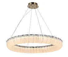 Люстра подвесная LED Гэлли 07599-80,36 Kink Light прозрачная на 1 лампу, основание латунь в стиле современный кольца