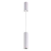 Светильник подвесной/накладной Vincere 3879/1C Odeon Light белый 1 лампа, основание чёрное белое в стиле хай-тек трубочки