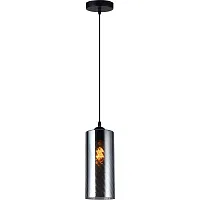 Светильник подвесной Pamella TL1222H-01SM Toplight чёрный серый 1 лампа, основание чёрное в стиле современный 