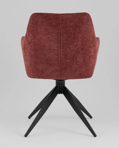 Стул обеденный Enid, винно-красный УТ000039275 Stool Group, красный винный/рогожка, ножки/металл/чёрный, размеры - ***** фото 4