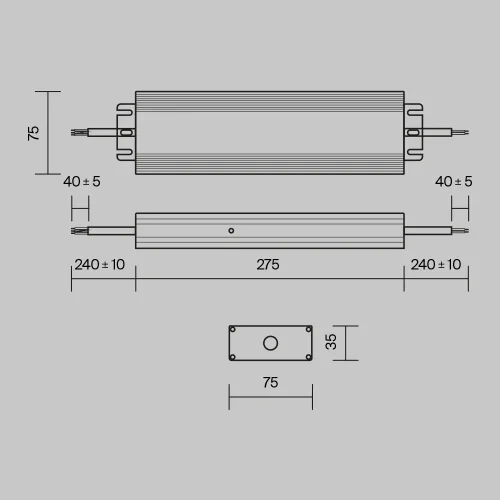 Блок питания 48V 300Вт IP67 Power Supply Magnetic PSL008-300W-48V-IP67 Maytoni серебряный в стиле современный для светильников серии Power Supply Magnetic магнитный s35 gravity магнитная radity радиусная магнитная exility тонкая магнитная фото 3