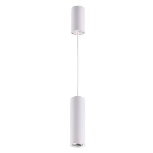Светильник подвесной/накладной Vincere 3879/1C Odeon Light белый 1 лампа, основание чёрное белое в стиле хай-тек трубочки