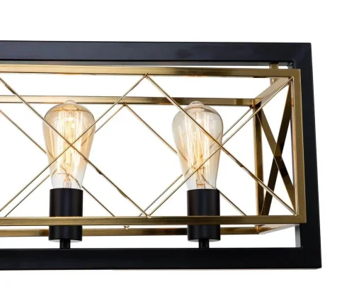 Светильник подвесной Era V000067 Indigo золотой 5 ламп, основание чёрное в стиле современный  фото 3