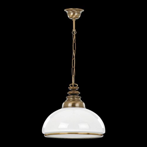 Светильник подвесной OBD OBD-ZW-1(P) Kutek белый 1 лампа, основание коричневое в стиле американский  фото 2