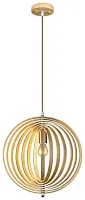 Светильник подвесной 554-716-01 Velante коричневый бежевый 1 лампа, основание коричневое бежевое в стиле кантри 