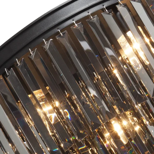 Люстра потолочная V5155-1/6+3+1PL Vitaluce серая чёрная на 10 ламп, основание чёрное в стиле современный классический фото 2 Люстра потолочная V5155-1/6+3+1PL Vitaluce серая чёрная на 10 ламп, основание чёрное в стиле современный классический фото 2