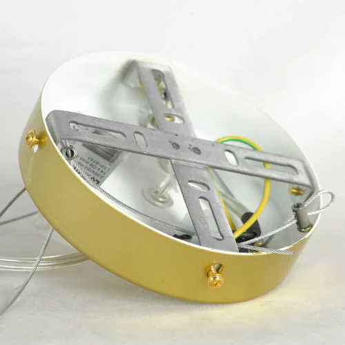 Люстра подвесная LSP-8751 Lussole янтарная на 14 ламп, основание матовое золото в стиле современный шар фото 7