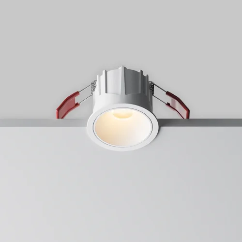 Светильник точечный LED Alfa LED DL043-01-10W2.7K-RD-W Maytoni белый на 1 лампу, основание белое в стиле современный хай-тек круглый фото 4