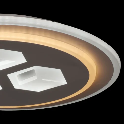 Люстра потолочная LED с пультом Норден 660013401 DeMarkt белая на 1 лампа, основание белое в стиле хай-тек с пультом фото 10