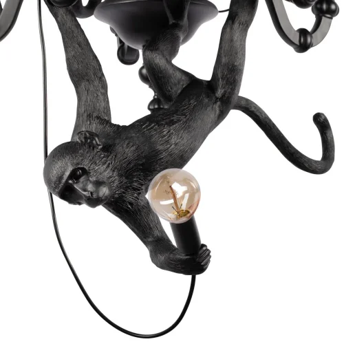 Светильник подвесной Monkey 10314 Black LOFT IT без плафона 5 ламп, основание чёрное в стиле современный животные фото 5