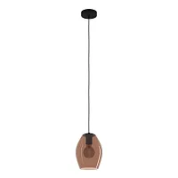 Светильник подвесной Estanys 1 390159 Eglo коричневый 1 лампа, основание чёрное в стиле современный 