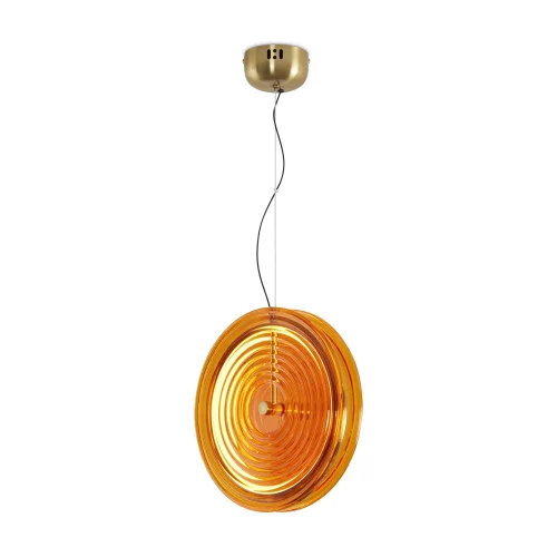 Светильник подвесной LED Borbon FR5442PL-L11YW Freya жёлтый 1 лампа, основание латунь в стиле современный арт-деко  фото 3
