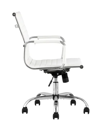 Кресло офисное TopChairs City S, белое УТ000032837 Stool Group, белый/экокожа, ножки/металл/хром, размеры - ****560*620 фото 4