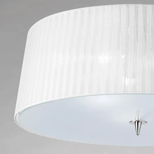 Люстра потолочная  LOEWE CHROME 4640 Mantra белая на 3 лампы, основание хром в стиле современный  фото 4