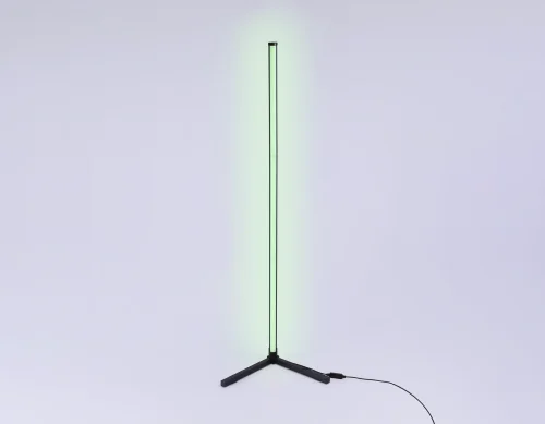 Торшер  LED с пультом FL8022 Ambrella light с пультом чёрный 1 лампа, основание чёрное в стиле хай-тек современный
 фото 7