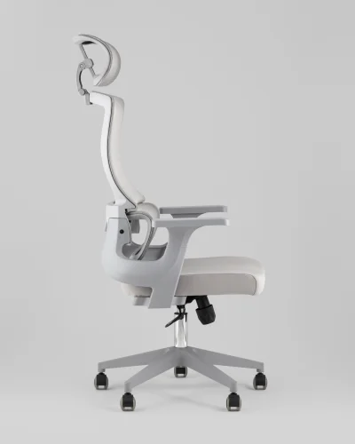 Кресло офисное TopChairs Vantage, серый УТ000040043 Stool Group, серый/сетка текстиль, ножки/полимер/серый, размеры - 1080*1180**** фото 6