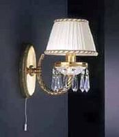 Бра с выключателем A 4761/1  Reccagni Angelo белый 1 лампа, основание золотое в стиле классический 