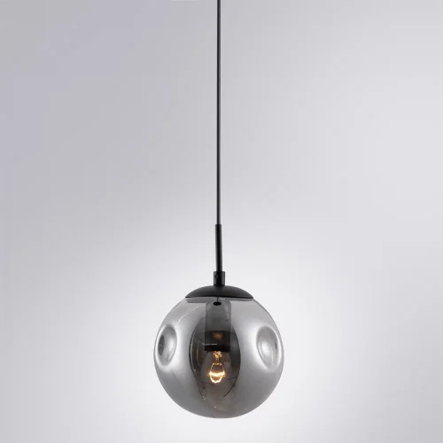Светильник подвесной Tureis A9915SP-1BK Arte Lamp серый чёрный 1 лампа, основание чёрное в стиле современный  фото 2