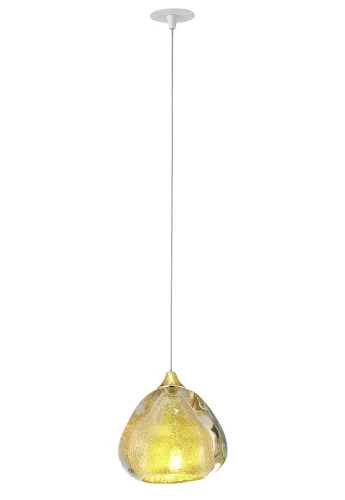 Светильник подвесной VERANO SP1 GOLD Crystal Lux прозрачный золотой 1 лампа, основание золотое в стиле современный выдувное фото 2