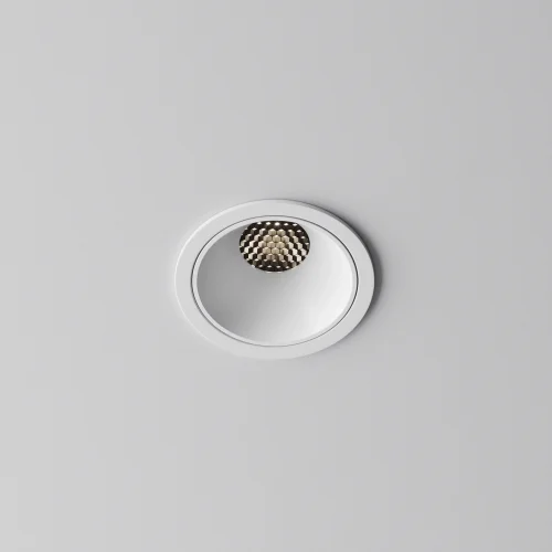 Светильник точечный LED Alfa LED DL043-01-10W4K-RD-W-1 Maytoni белый на 1 лампу, основание белое в стиле современный хай-тек круглый фото 3