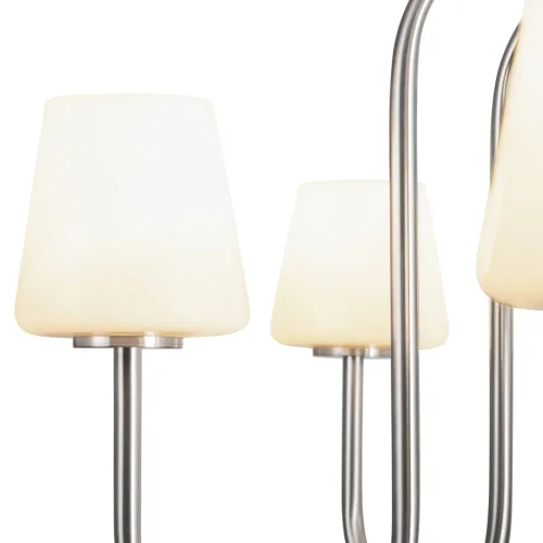 Люстра подвесная Jade FR2039PL-06N Freya белая на 6 ламп, основание никель в стиле американский классический фото 3 Люстра подвесная Jade FR2039PL-06N Freya белая на 6 ламп, основание никель в стиле американский классический фото 3