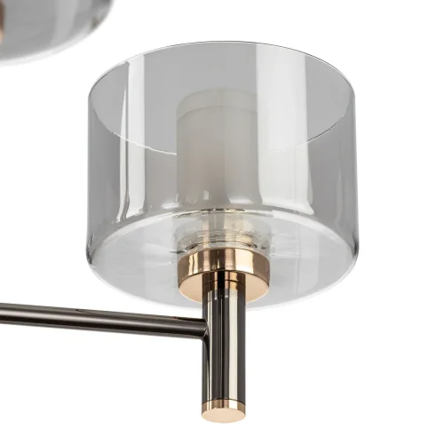 Люстра на штанге Elan CL241151 Citilux дымчатая на 5 ламп, основание чёрное в стиле современный фото 10