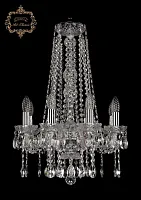 Люстра подвесная хрустальная 11.12.8.141.h-62.Cr.Sp Bohemia Art Classic прозрачная на 8 ламп, основание хром в стиле классический 