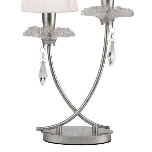 Настольная лампа SOPHIE 6306 Mantra белая 2 лампы, основание серебряное металл в стиле современный  фото 3