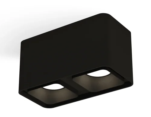 Светильник накладной XS7851002 Ambrella light чёрный 2 лампы, основание чёрное в стиле хай-тек современный прямоугольный фото 2