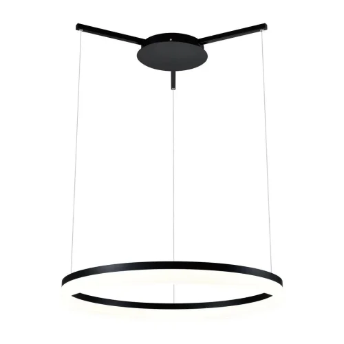 Светильник подвесной LED Via V1721-PL Moderli белый на 1 лампу, основание чёрное в стиле хай-тек кольца фото 3