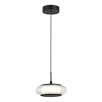 Светильник подвесной LED Frittela SL6239.403.01 ST-Luce прозрачный на 1 лампу, основание чёрное в стиле современный 