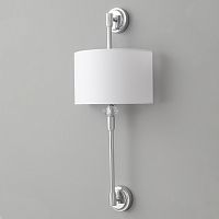 Бра VINTAGE AP2 CHROME Crystal Lux белый на 2 лампы, основание хром в стиле классический 