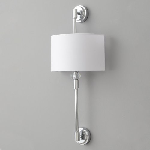 Бра VINTAGE AP2 CHROME Crystal Lux белый на 2 лампы, основание хром в стиле классический 