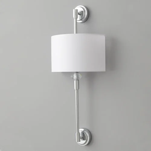 Бра VINTAGE AP2 CHROME Crystal Lux белый на 2 лампы, основание хром в стиле классический 