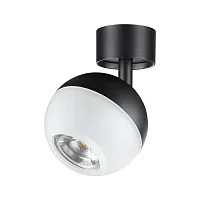Светильник накладной Garn 370811 Novotech белый 1 лампа, основание чёрное в стиле современный круглый