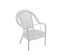 Кресло белое Ротанг KL01832,01 Kink Light, белый/ротанг, ножки/металл/белый, размеры - *****