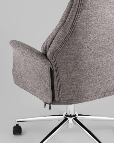 Кресло офисное TopChairs Neoma, темно-серый, ткань УТ000041773 Stool Group, /, ножки//, размеры - ***** фото 6