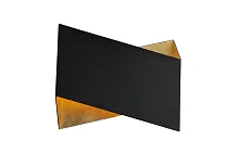 Бра LED CLT 012 BL-GO V-2 Crystal Lux золотой чёрный 1 лампа, основание чёрное в стиле современный 
